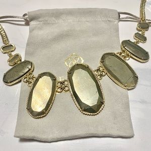 Kendra Scott Gold Statement Necklace with Classic Danielle Cut Stones